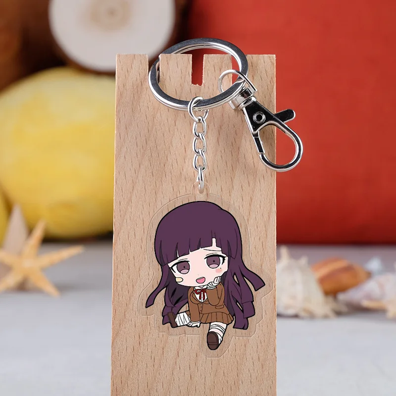 Anime Game Danganronpa Acrylic Keychain Monokuma Kirigiri Kyouko Figure Keyring Pendant Jewelry Accessories Gifts images - 6
