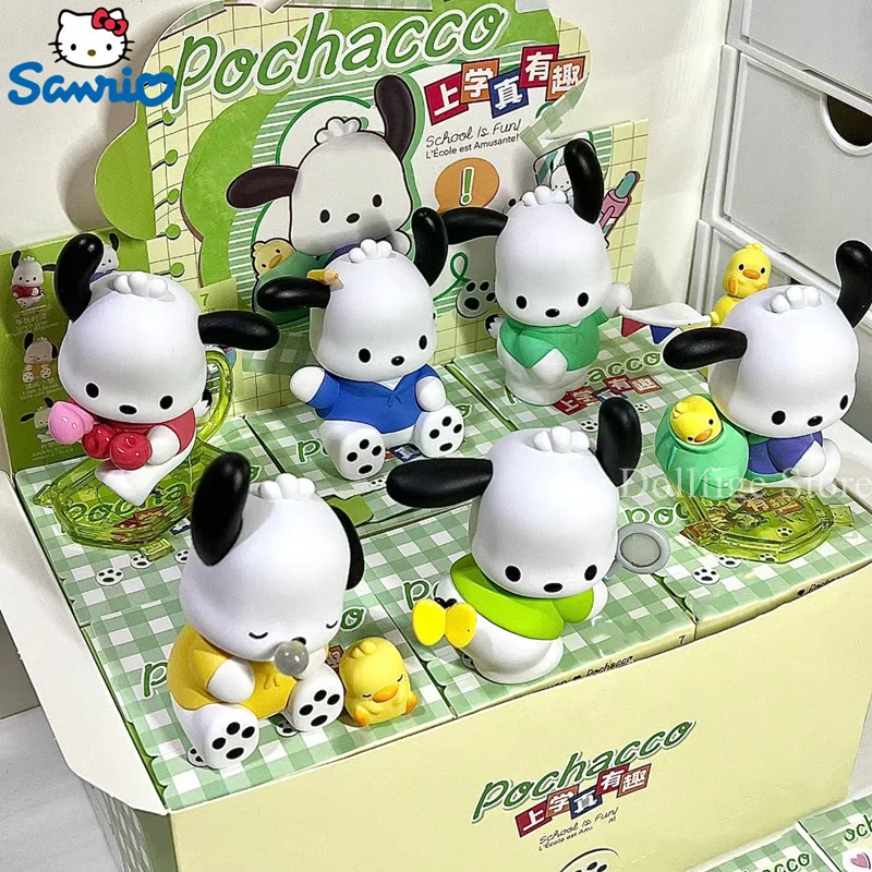 

Оригинальная игрушка, милая модная экшн-коробка Sanrio, модель забавной куклы, серия Super Blind Gift, Офисная школьная фигурка-сюрприз