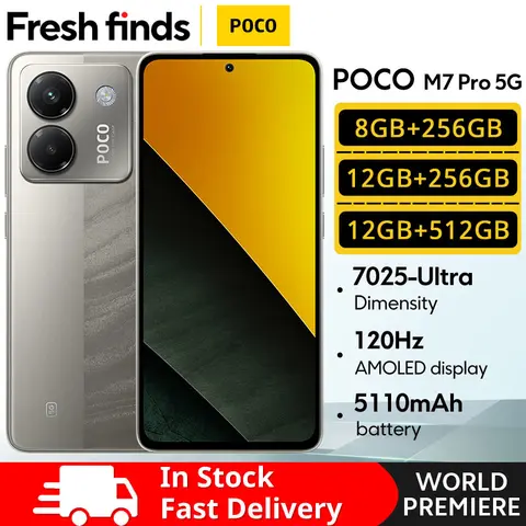 Смартфон Poco M7 Pro 5G, 8/256ГБ, 12/256ГБ, 12/512ГБ, global