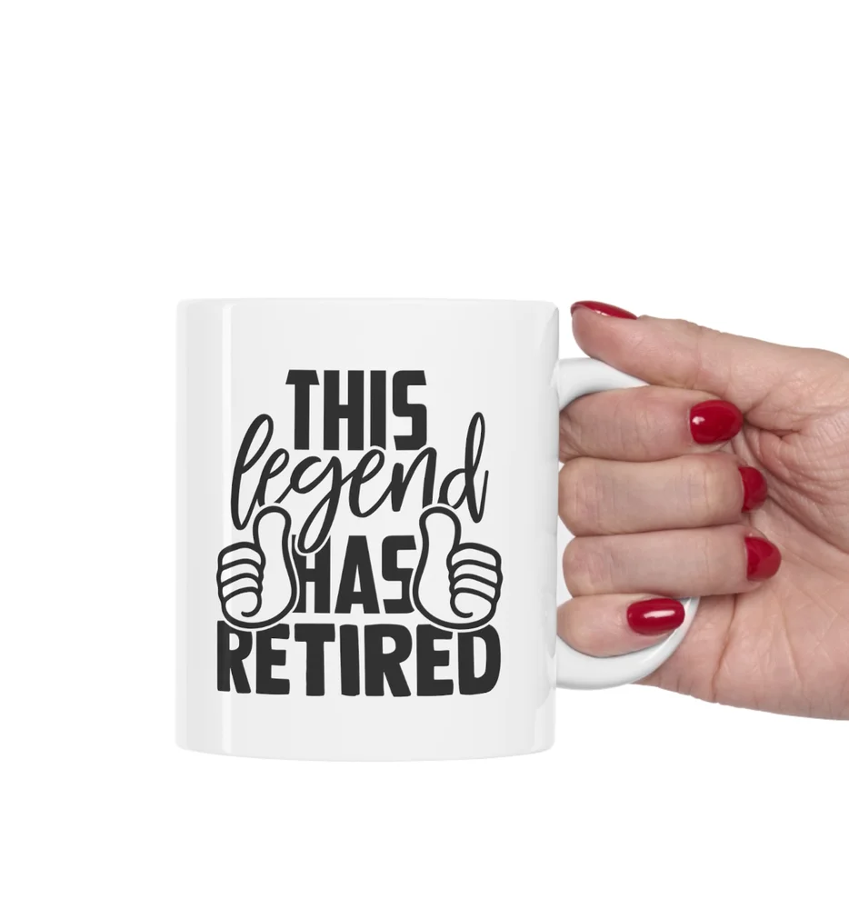 

Funny Retirement Mug Legend Has Retired Gift Cup For Men Women Coworkers