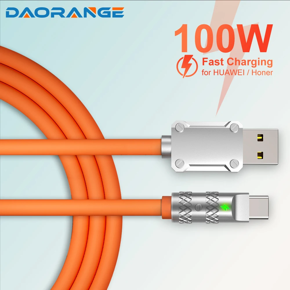 

USB C Cable for Huawei P40 P30 Pro 100W 6A Fast Charge Cable Type C for OPPO Xiaomi Redmi Pro Charger Cable Phone Accessories