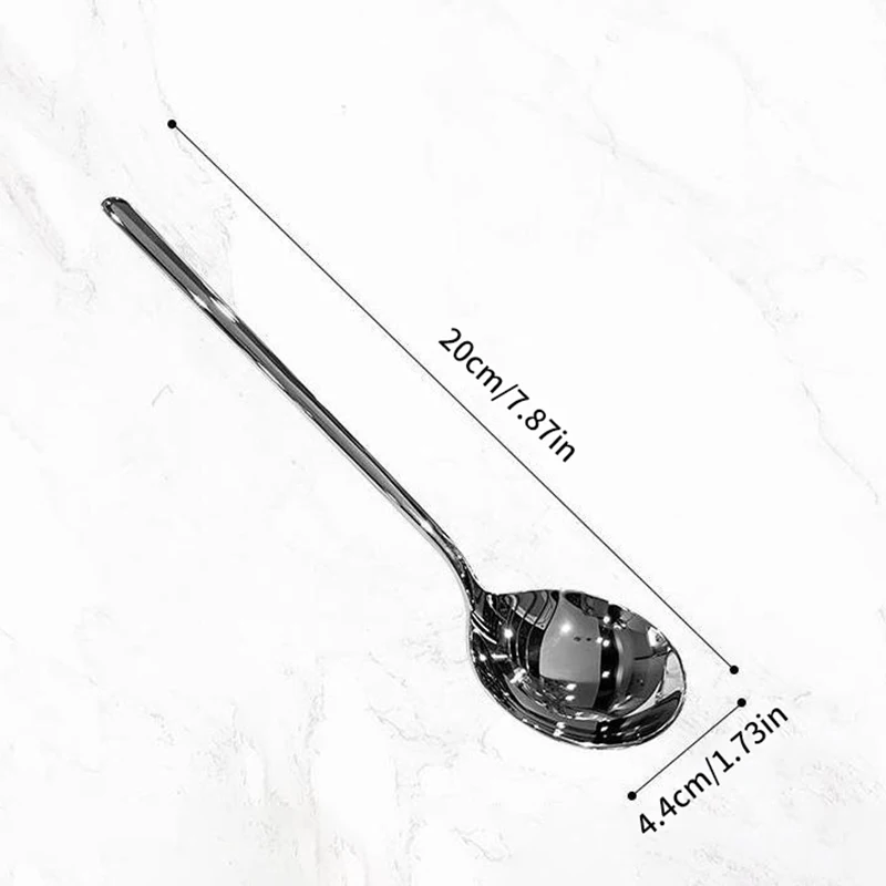 Длинная Ложка Для Супа Из Нержавеющей Стали Десертная Круглая В Стиле Вестерн
