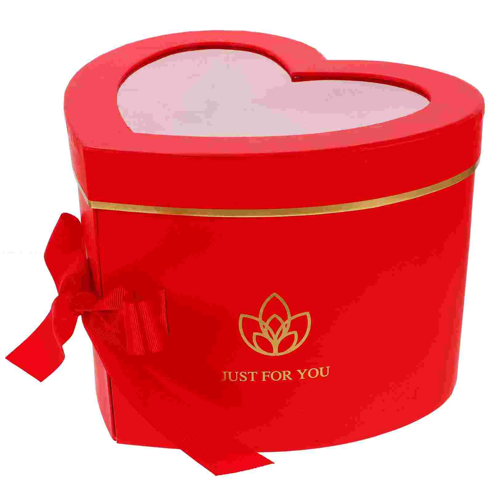 

Heart Box Flower Box Double Layers Rotating Flower Gift Box Preserved Flower Box