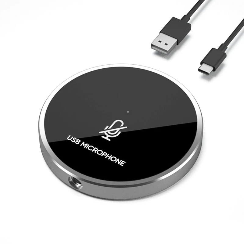 

Качественный USB-микрофон для конференц-связи, компьютерный микрофон с сенсорными кнопками для отключения звука/громкости для дома и офиса