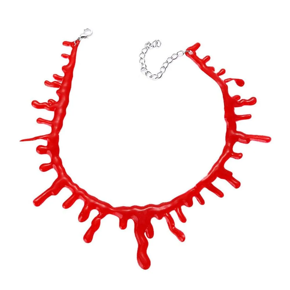 Ожерелье в виде кровавого шрама на Хэллоуин искусственное ожерелье для косплея