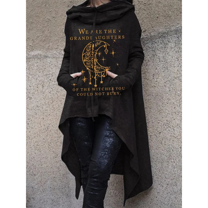 

Rheaclot Weare женские внуки ведьмы Ретро Хлопковая женская забавная Милая Толстовка с длинным рукавом