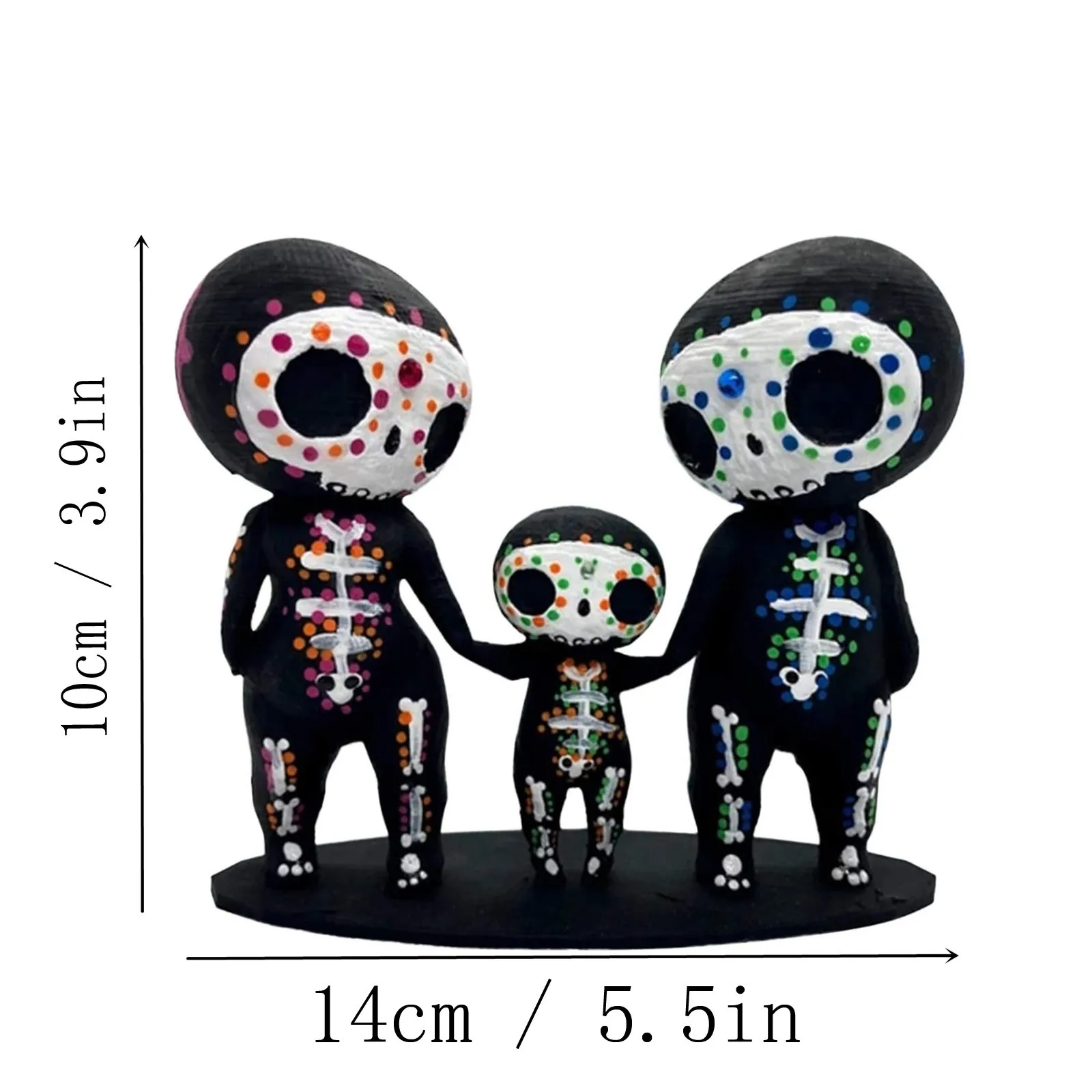 Sugar Skull Couple Statue Hand-painted 3d Printing Desktop Ornament Decor Cute Resin Figurine Home Valentines Day Present | Дом и сад