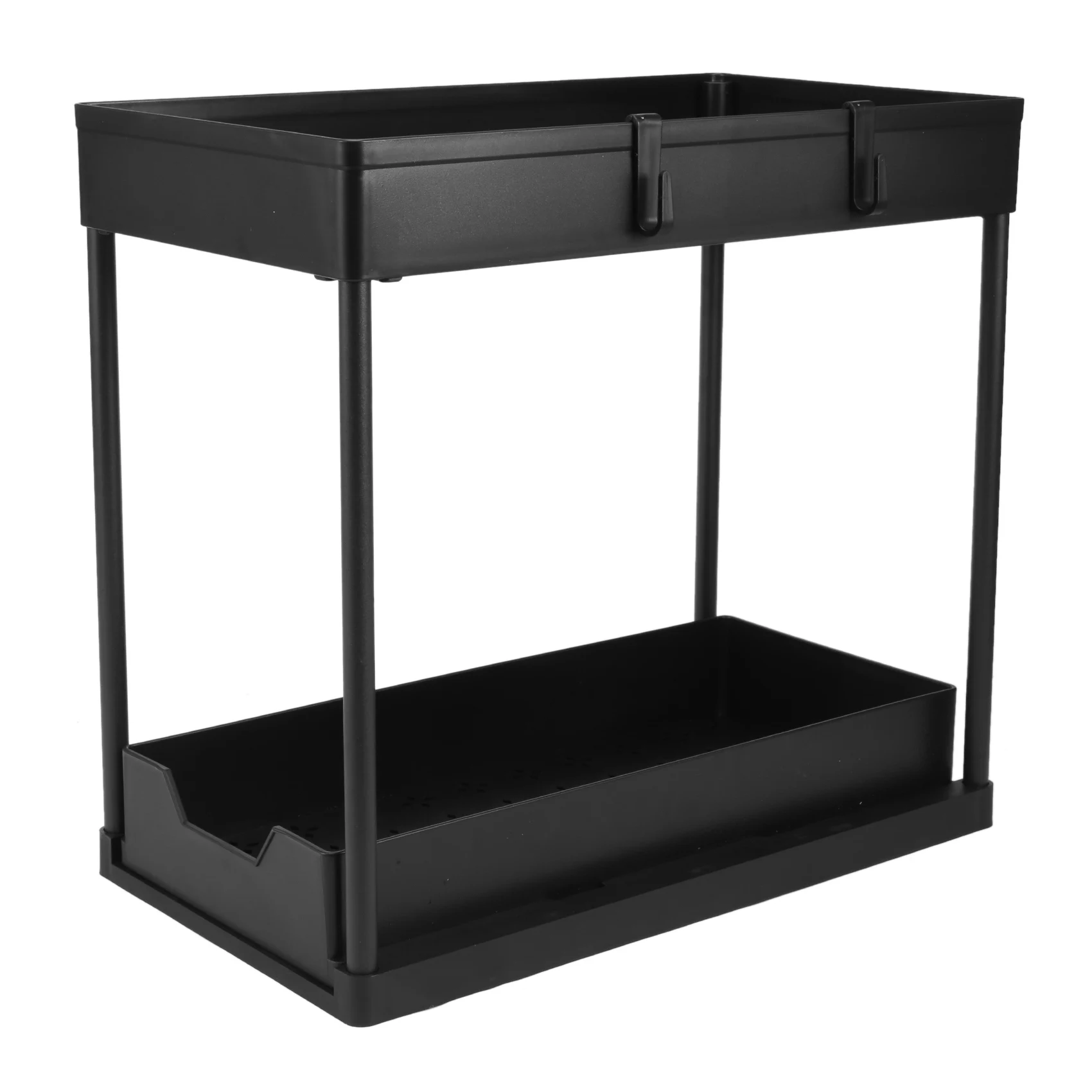 

Under Sink Organizer Adjustable Height Under Sink Organizers and Storage 2-Tier Under Cabinet Storage Bathroom Organizer