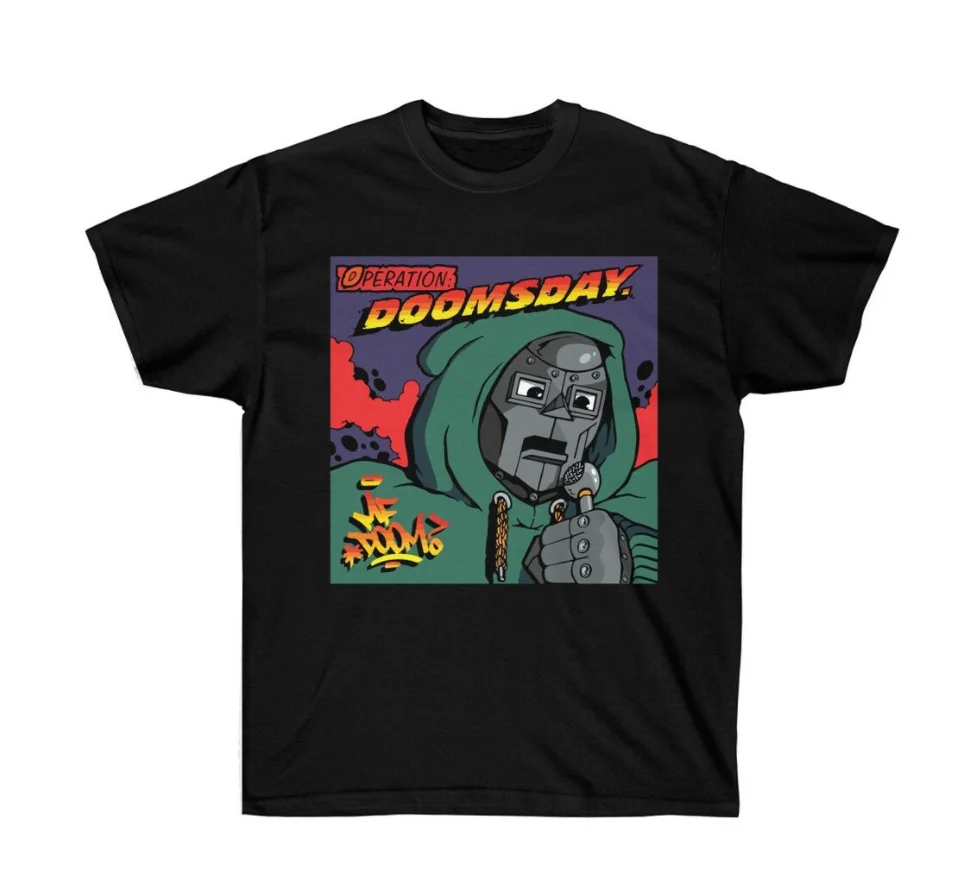 

Футболка унисекс Rip MF DOOM с коротким рукавом, уличная одежда в стиле Харадзюку, одежда для отдыха и мира, Судный день, хип-хоп