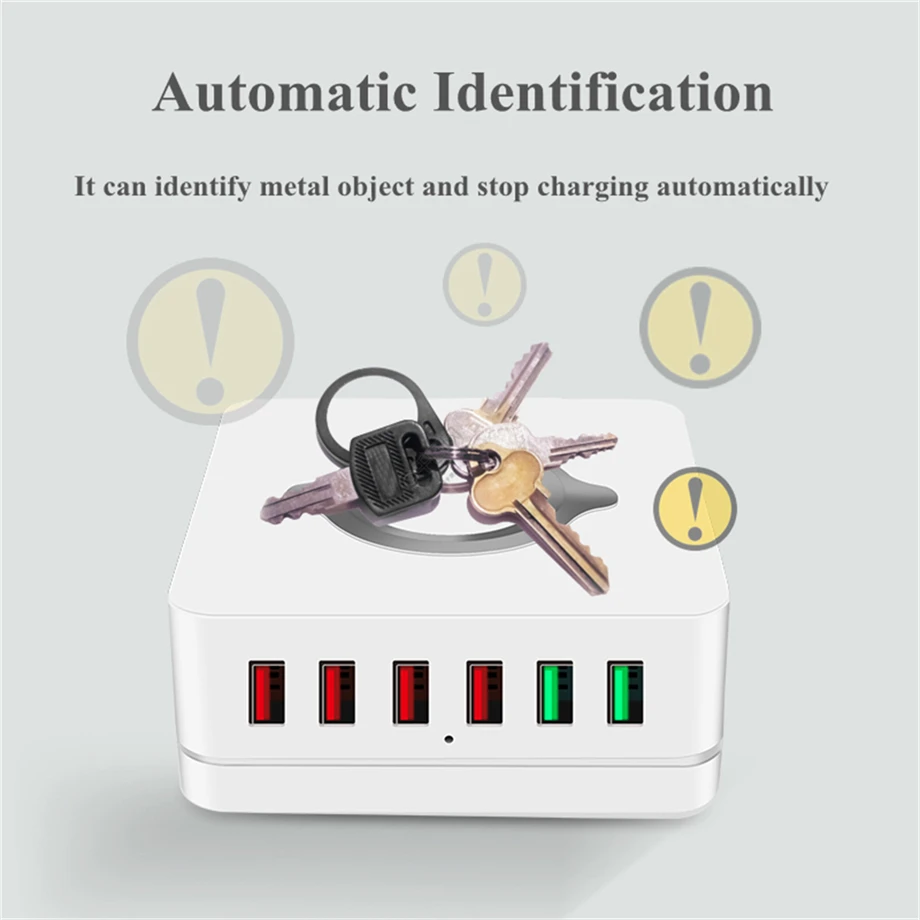 Зарядная Станция PzzPss с 6 USB-портами 72 Вт 10 |