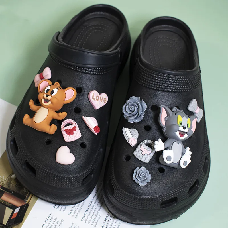 1 комплект, украшения для обуви в виде кота из ПВХ