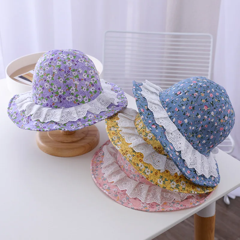 

Женская и осенняя тонкая шляпа в Корейском стиле для маленьких девочек, кружевная шляпа рыбака, шляпа в виде горшка для малышей, шляпа от солнца для принцессы, 2022