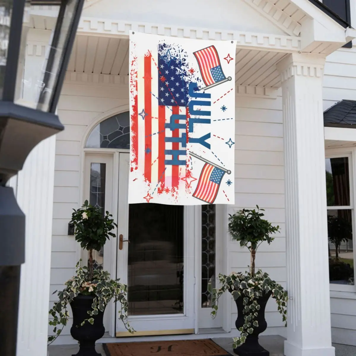 Празднование Дня коломбуса наружный баннер мультяшный фокус или желание