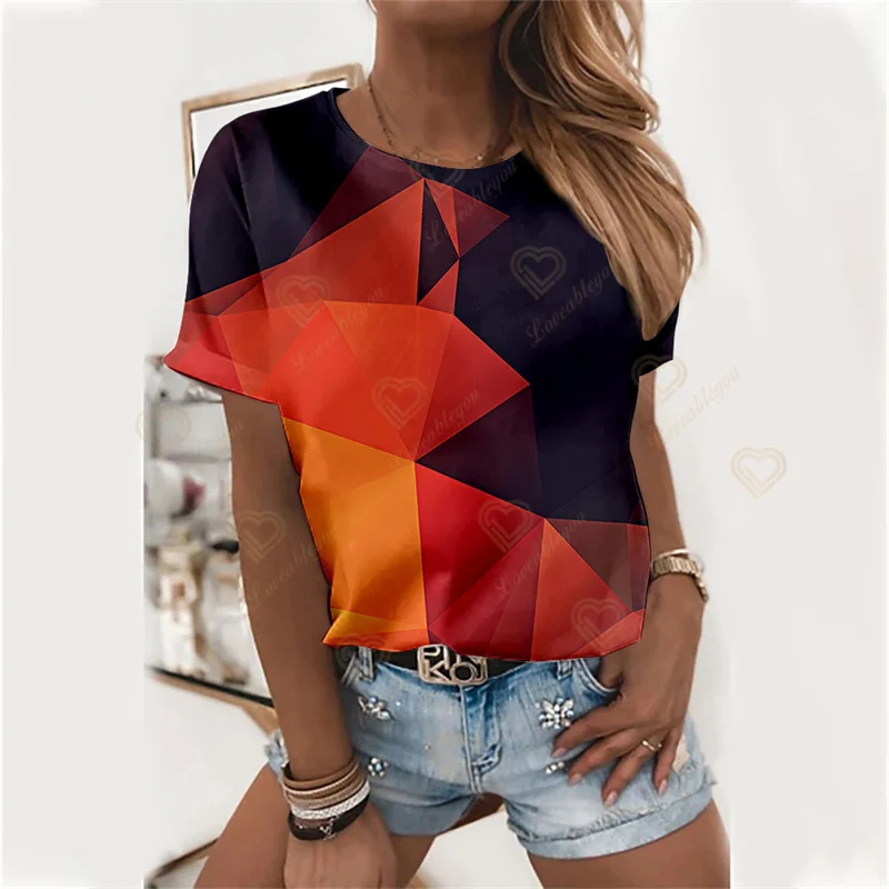 

Harajuku 3D Full Printing T Shirt Summer Women Graphic Tshirt Female Breathable Casual O Neck Short Sleeve Tees Top Clothes