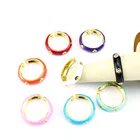 Capbus женское цветное яркое прозрачное эмалированное открытое циркониевое кольцо карамельных цветов Регулируемый CZ камень вечное кольцо подарок для банквечерние