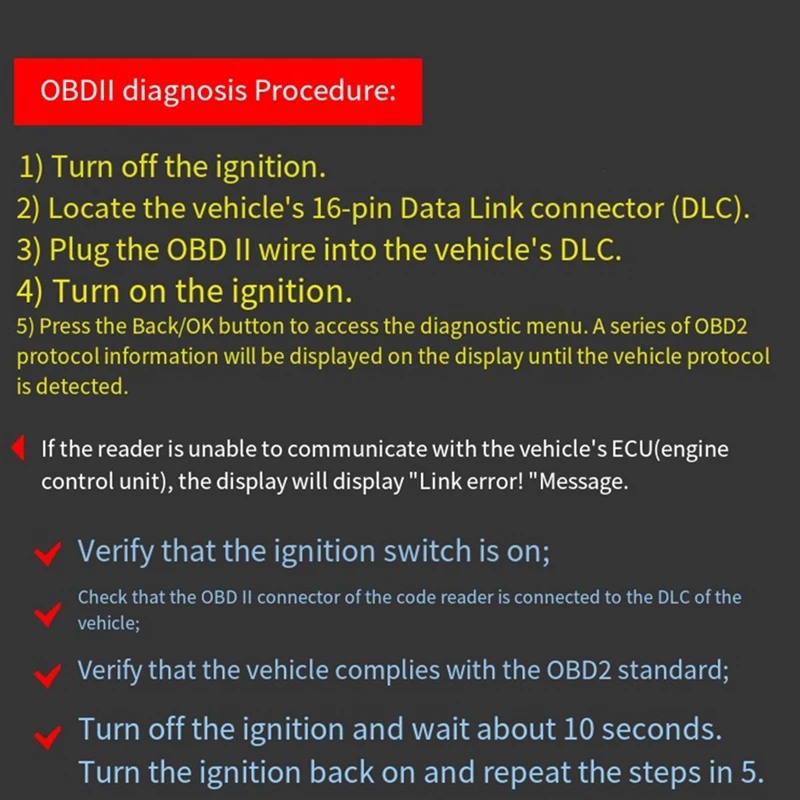 V100 Автомобильные диагностические инструменты Цифровой дисплей Сканер OBD 2