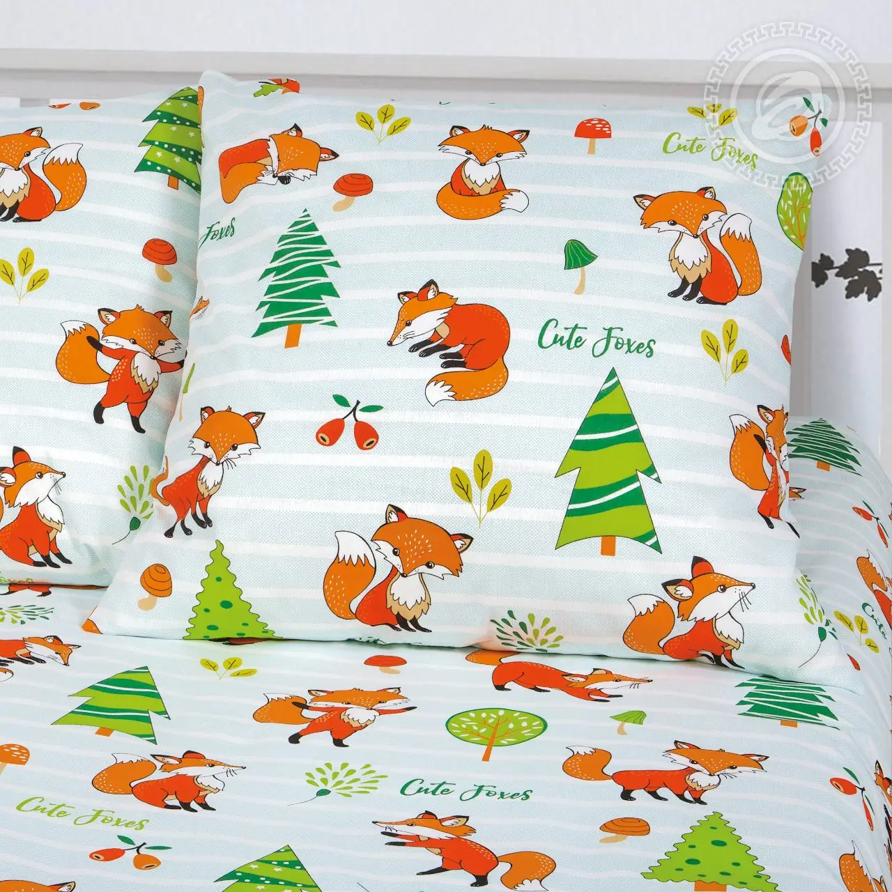 Комплект постельного белья из бязи для детей Лисята