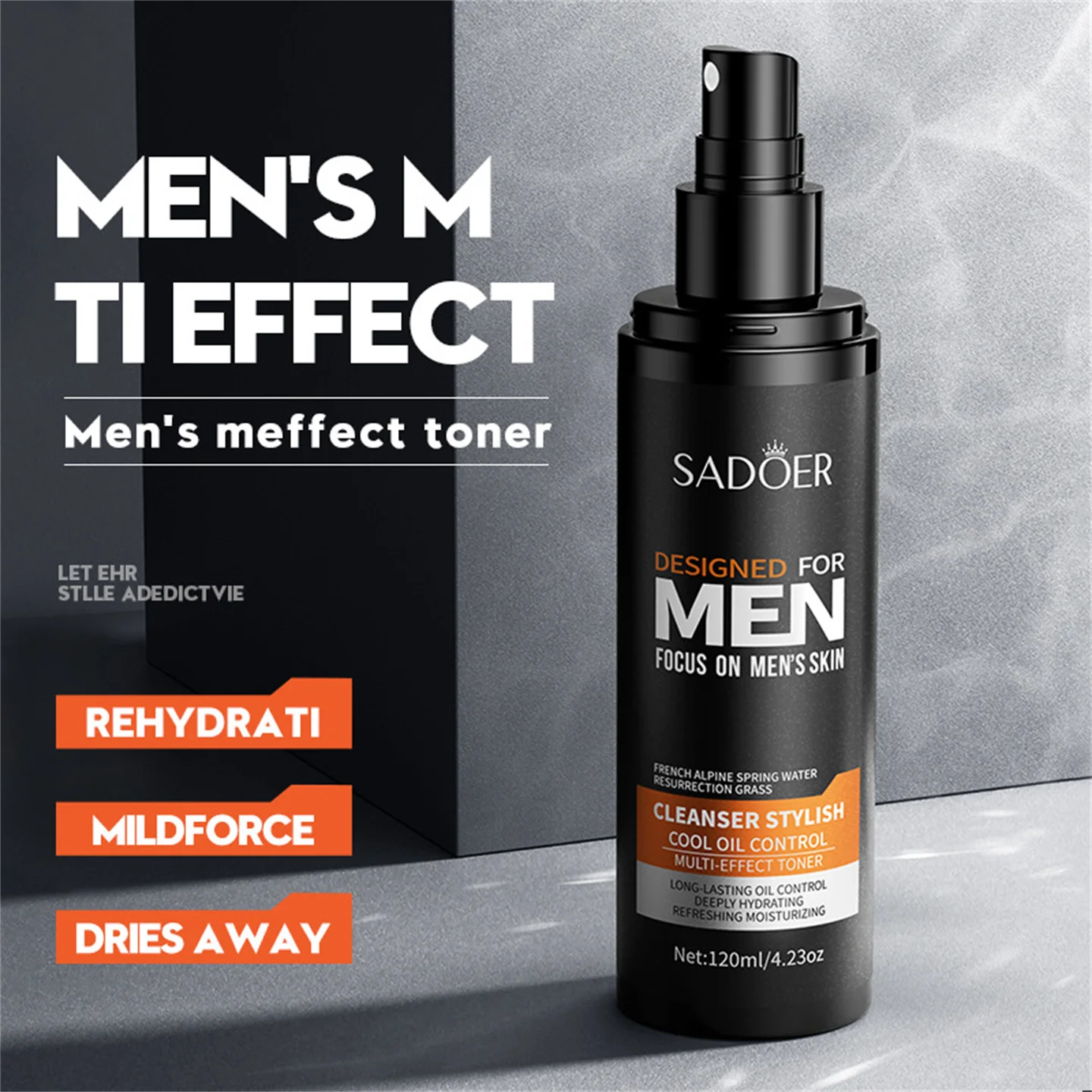 

Cool Stylish Men's Multi Effect Toner Moisturizing Hydrating Firming Brighten Tighten Repair Soothe Soften Improve Skin Tone