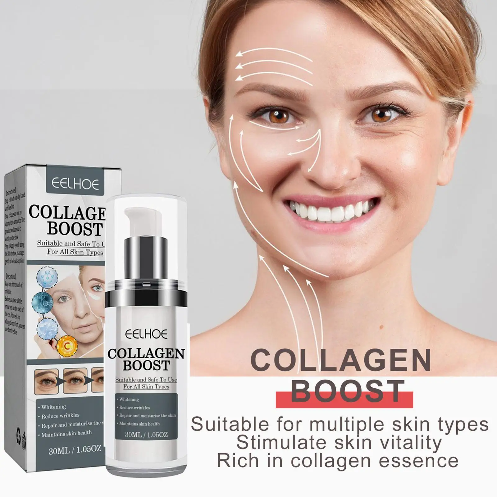 

30ml Collagen Boost Serum Anti-aging Dark Spot Corrector Cream Wrinkle Face Skin Women Care Makeup