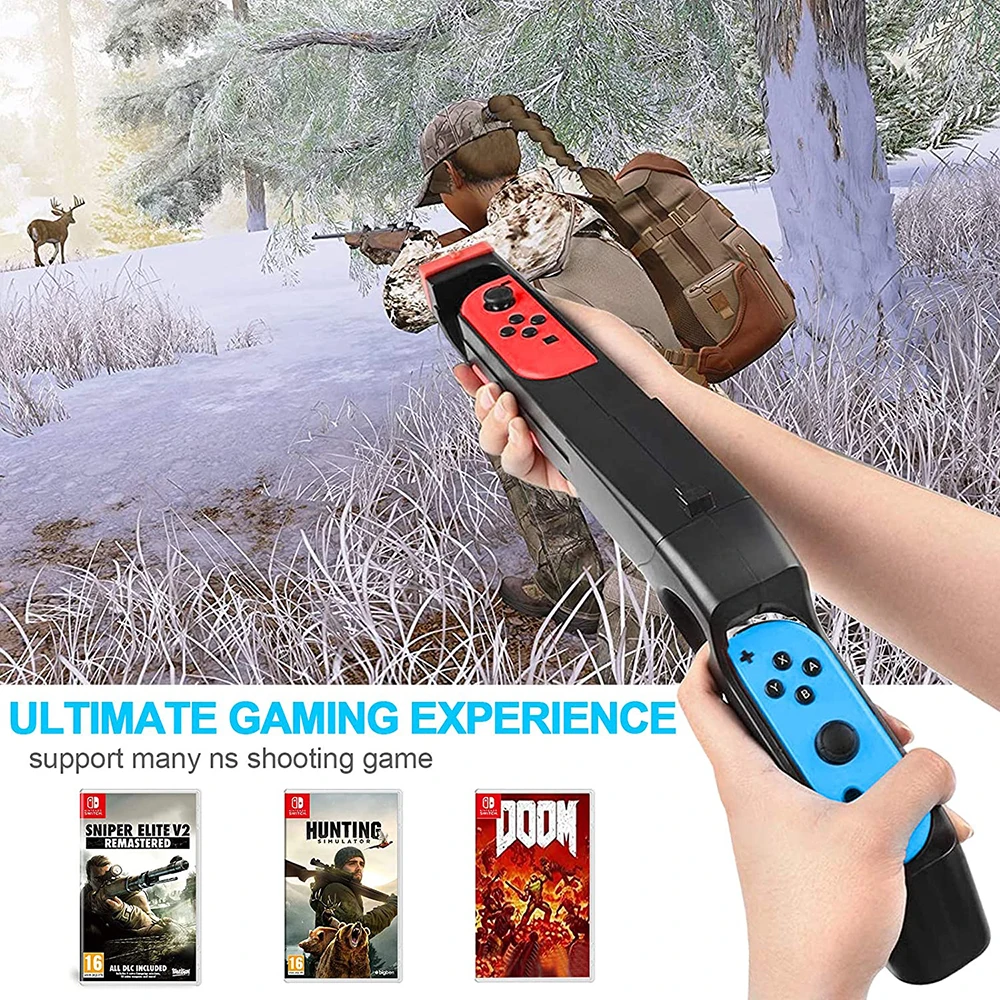 

Pistol Grip Compatible with Nintendo Switch OLED/Switch Shooting Game Accessories Joy-Con Controller Handle