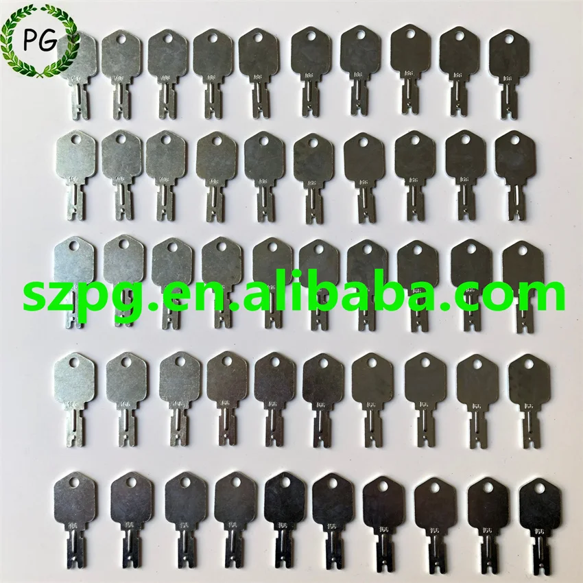 

50PCS 166 Forklift key for Pollak Clark Yale Hyster For Komatsu Mustang Gradall Gehl for Daewoo Doosan A214062 5133504