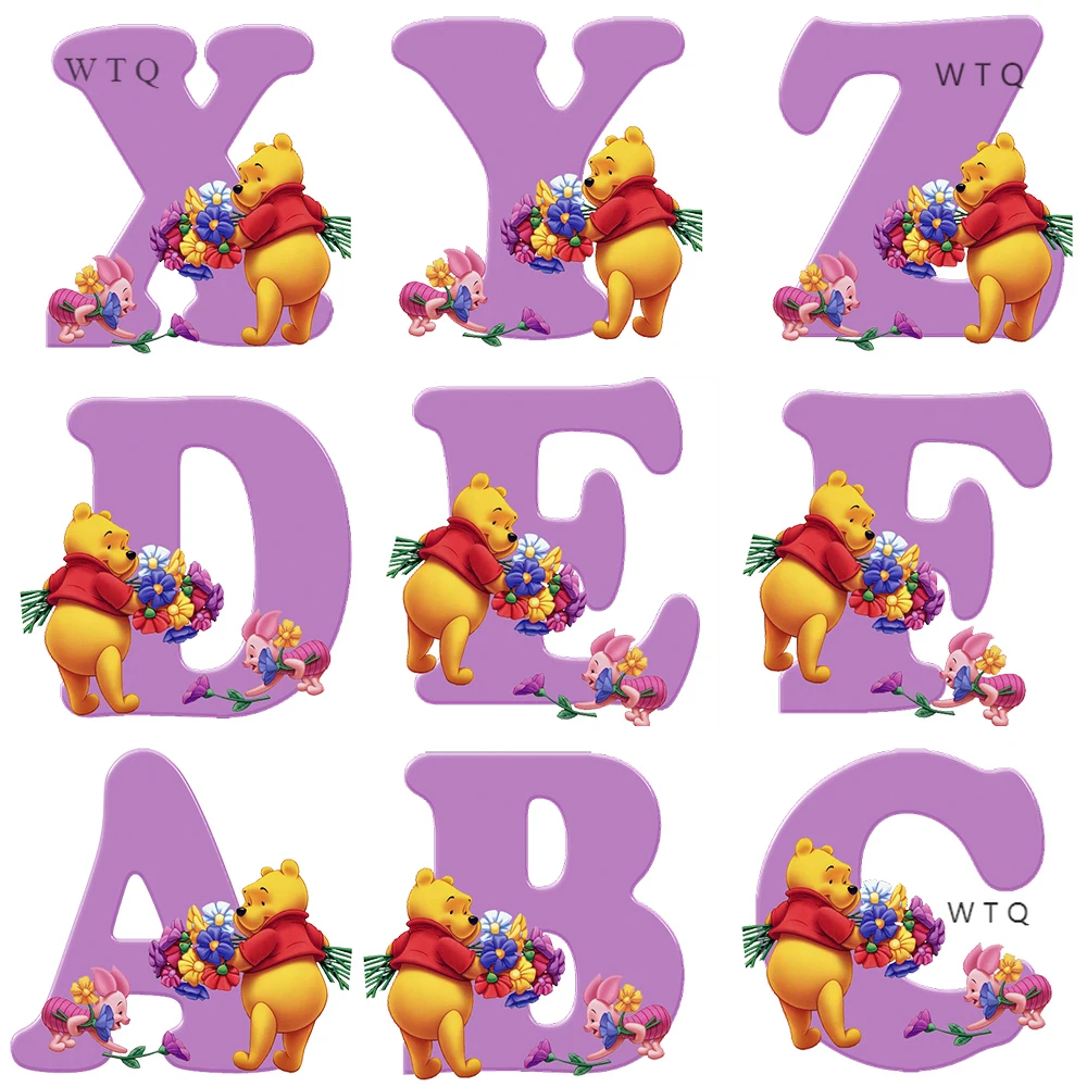 

Disney Cartoon Winnie The Pooh 5D DIY Diamond Painting Letter Text Round Drill Diamond Mosaic for Living Room Home Decoration