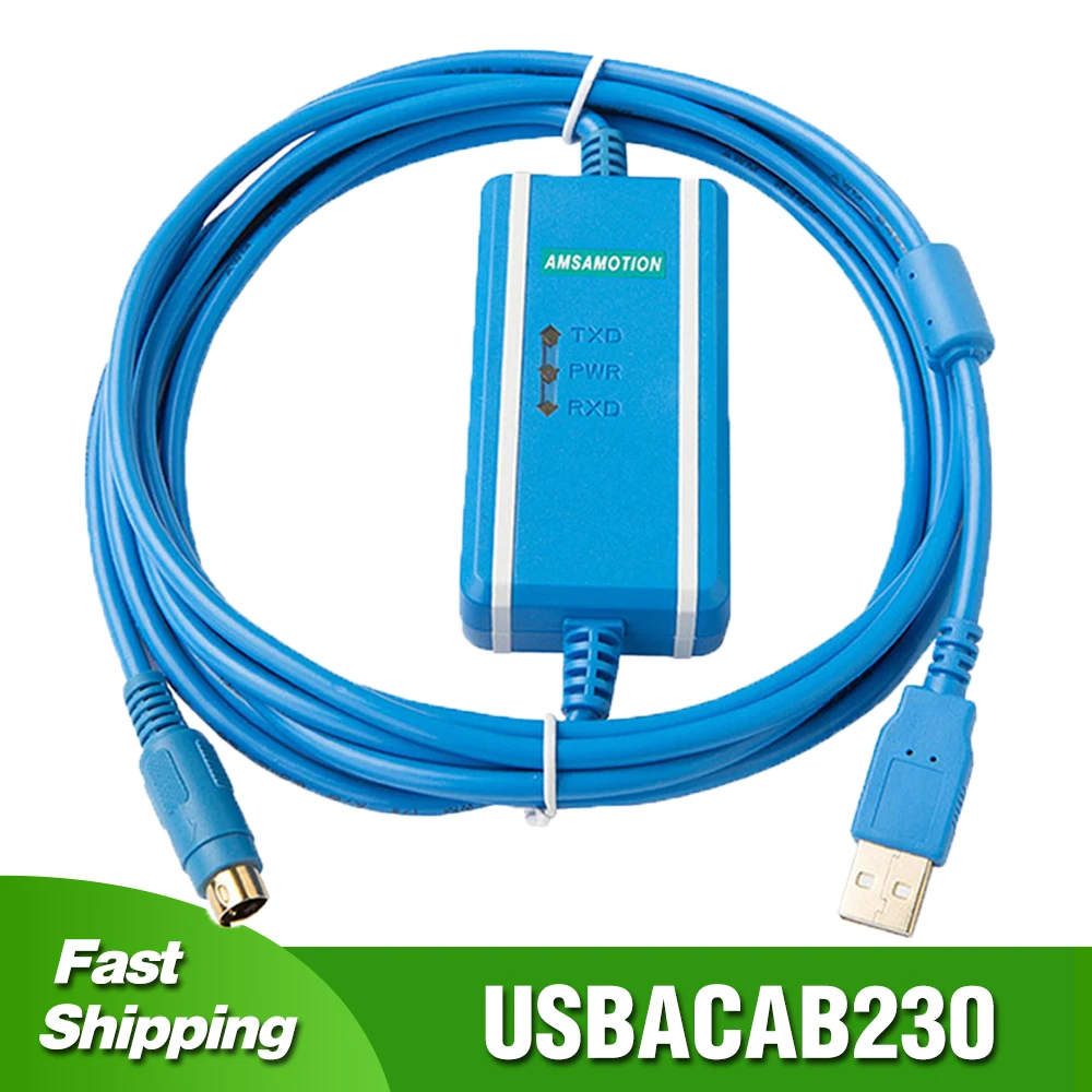 

USBACAB230 Programming Cable For Delta DVP PLC ES EX EH EC SE SV SS Xinje XC/XD/XE USB-DVP Download Line USB TO RS232 Adapter