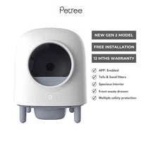 petree automatic smart self cleaning cat litter box for pet cats fully enclosed bedpan app wifi ozone deodorization big toilets
