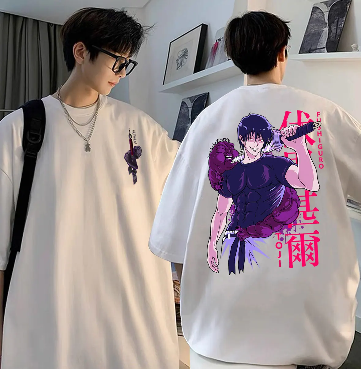 

Best Japanese Anime Jujutsu Kaisen Fushiguro Toji Graphic T-shirt Men Manga Vintage Short Sleeve Tshirt Male Fashion T Shirts