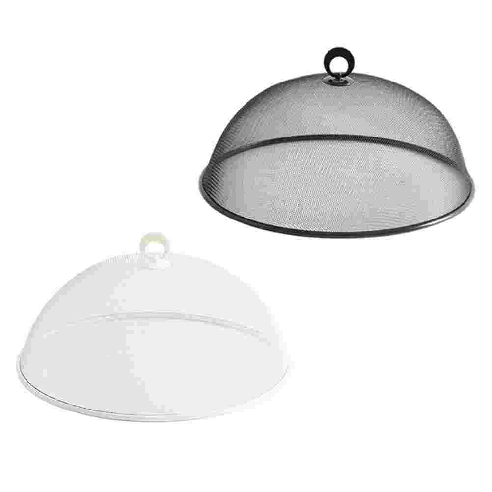 

2 Pcs Food Cover Fly-proof Shield Dinner Table Anti-dust Dome Tent Mesh Outdoors Stainless Steel Protector Overlay Network