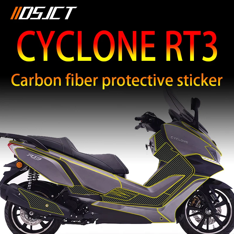 

Полный набор наклеек для CYCLONE RT3, защитные наклейки из углеродного волокна, наклейки на автомобиль, невидимая пленка для автомобильной одежды