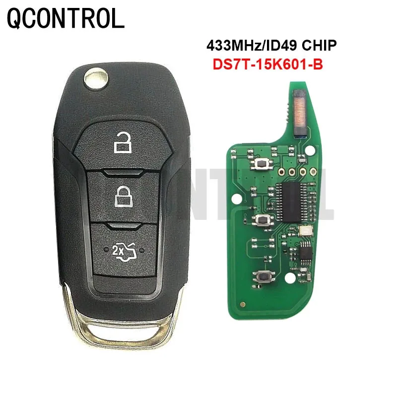 

Qcontrol 433MHz Remote Key Fob 3 Buttons 433Mhz DS7T-15K601-B ID49 For Ford S-MAX GALAXY MONDEO Mk2 Mk7 Explorer Ranger