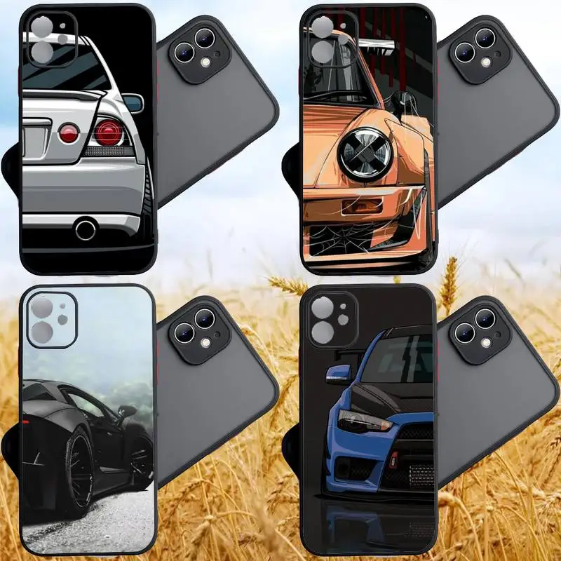 

Japan JDM Sports Cars Comic Phone Case For IPhone 12 11 13 14 Pro Max X XR XS SE2020 7 8 Plus Hard Shockproof Cover Case