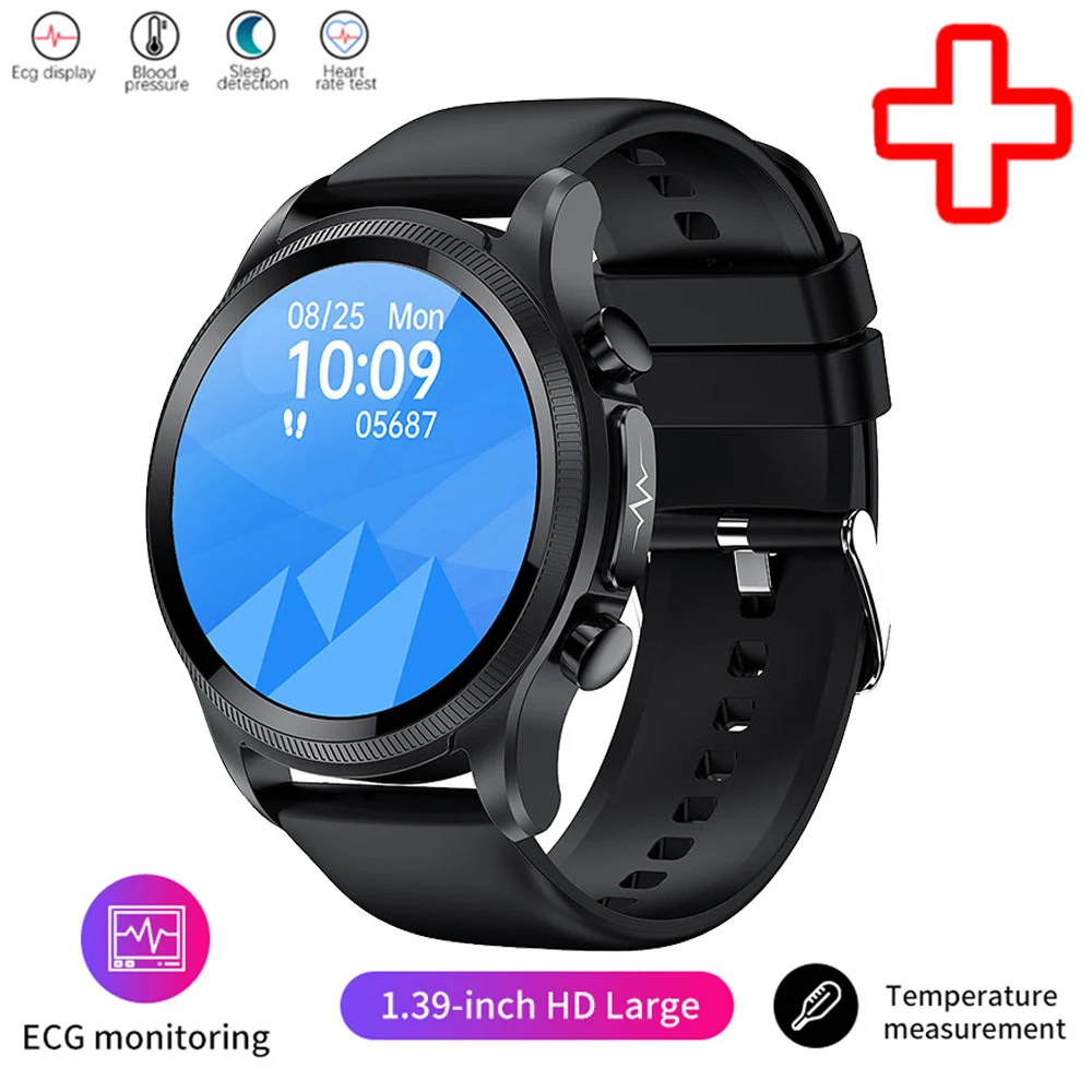 

Неинвазивные Смарт-часы для измерения уровня глюкозы в крови, мужские Смарт-часы для измерения ЭКГ, PPG, температуры тела, давления, фитнес-трекер, медицинские спортивные Смарт-часы