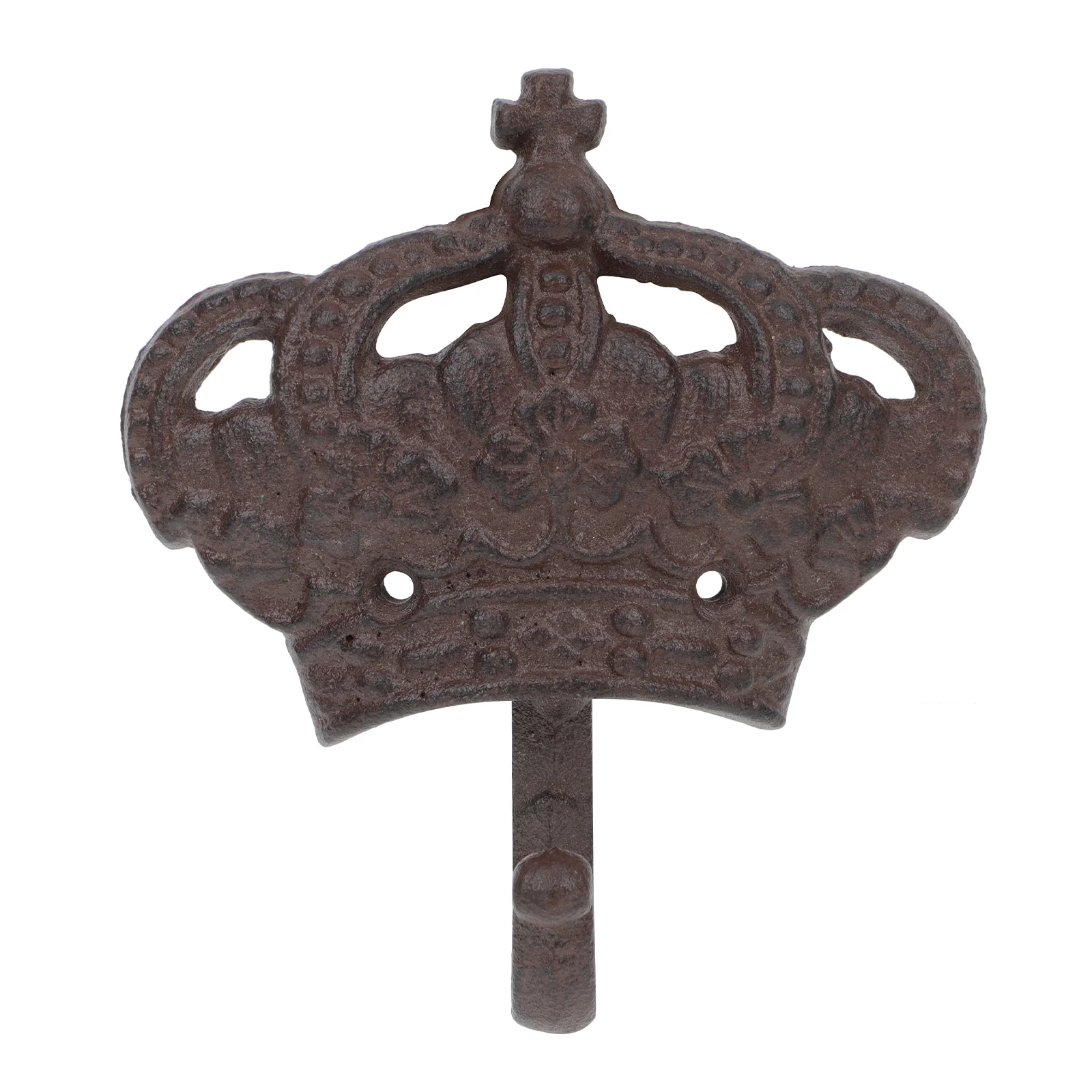 

Retro Style Wall Hook Crown Shaped Hanger Household Iron Hook (Coffee)