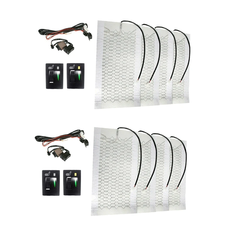 

8 шт. подогреватель сиденья автомобиля 12 В Подогреваемые сиденья нагревательные колодки с 2 переключателями 5 уровней для Toyota Prado Corolla RAV4 REIZ ...