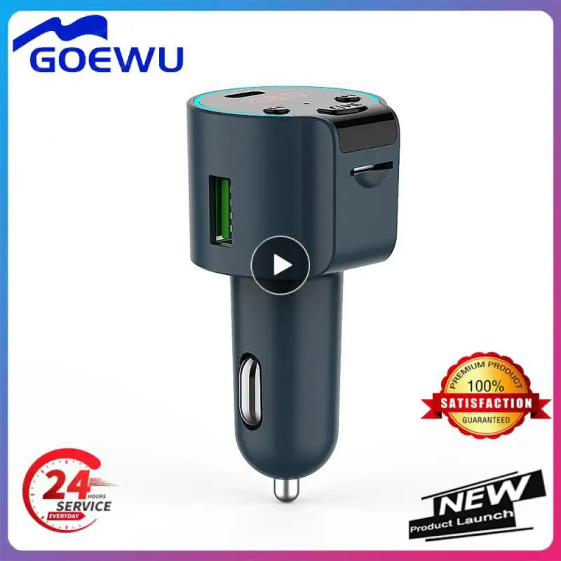 

Multifunctional Car Charger Qc3.0 Fast Charge Insert Card U Disk To Play Mp3 Pd Charger Universal Car Accessories