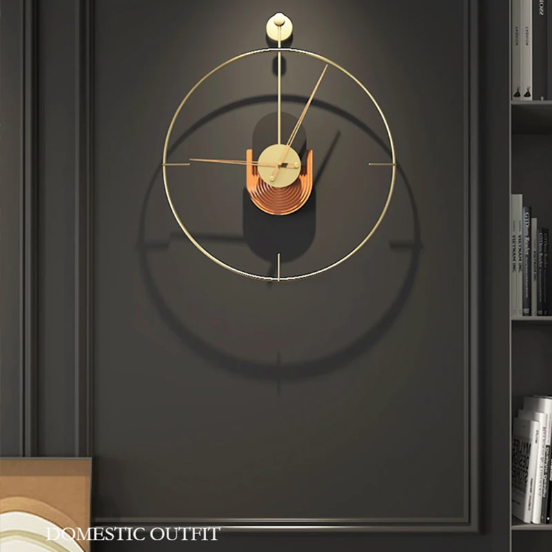 

Золотые круглые Настенные часы в скандинавском стиле, современный дизайн, металлические минималистичные часы, декоративный механизм, Настенный декор для гостиной