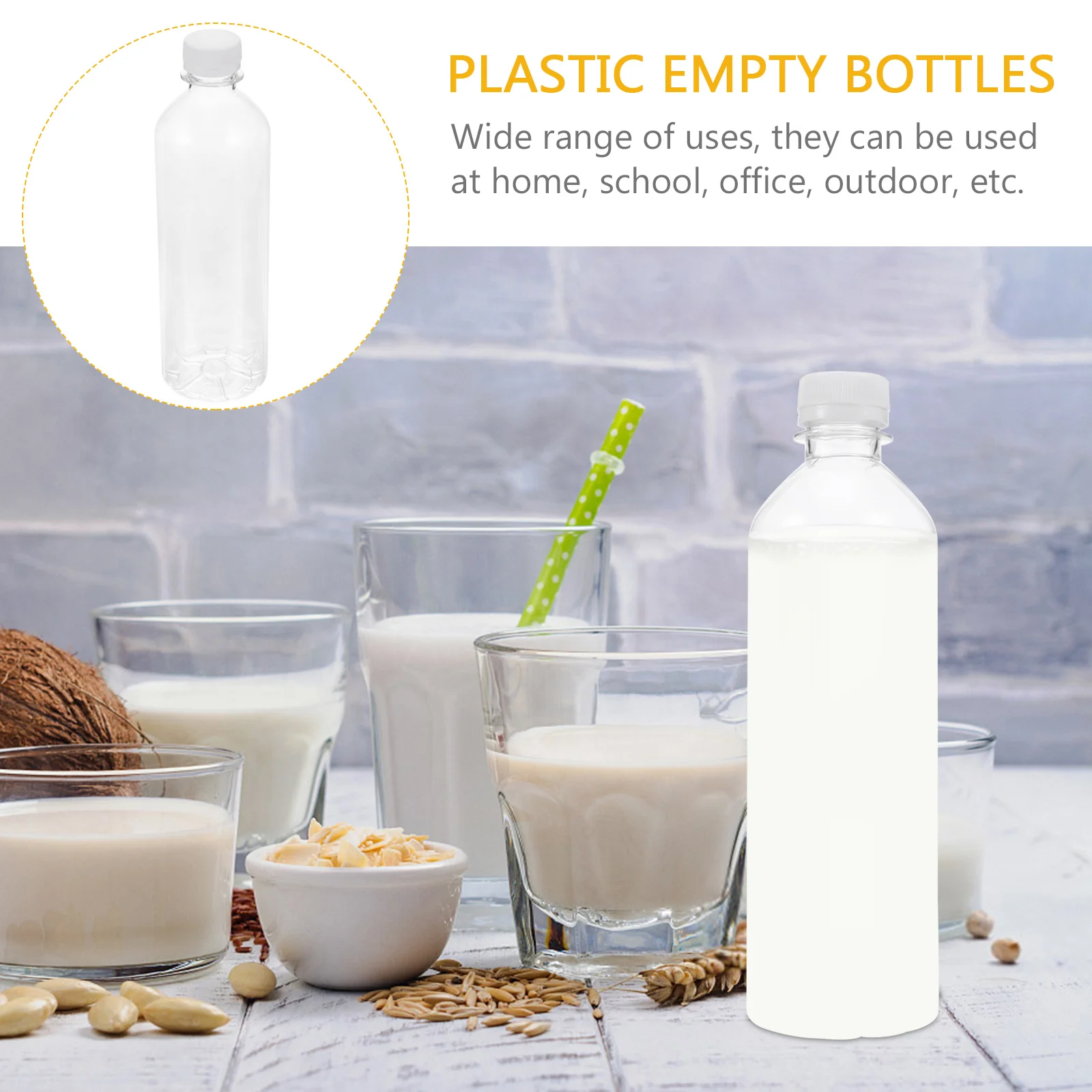 10 шт. многоразовые бутылки для напитков пластиковая газированная вода простая