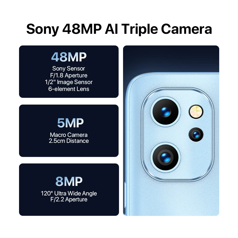 UMIDIGI F3S Android 11 Smartphone Unisoc T610 6GB 128GB MobilePhone 6.7 Inch 48MP Triple Camera Cellphone 5150mAh Global Version