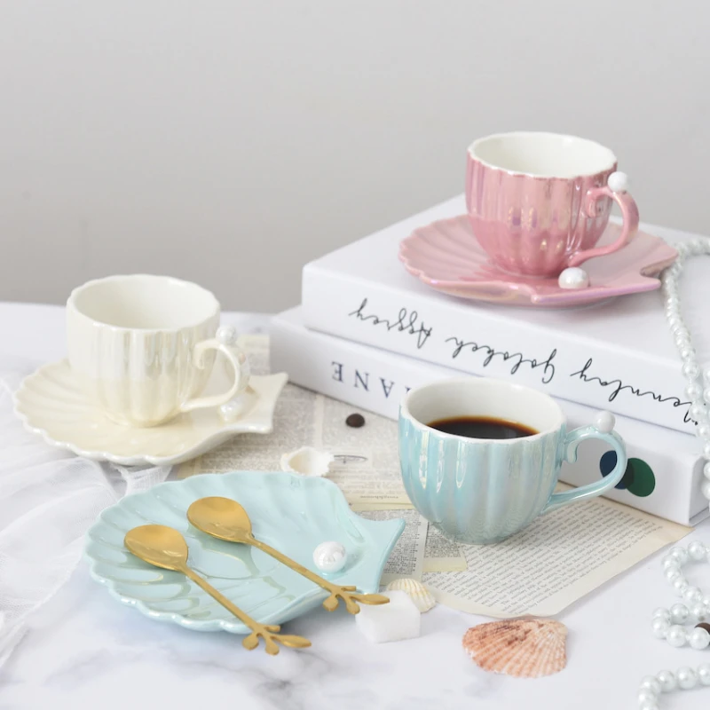 

Ceramic Coffee Cup Creative Beautiful Reusable Coffee Cup Services English Tea Set Tazas Desayuno Originales Cup and Saucer Set