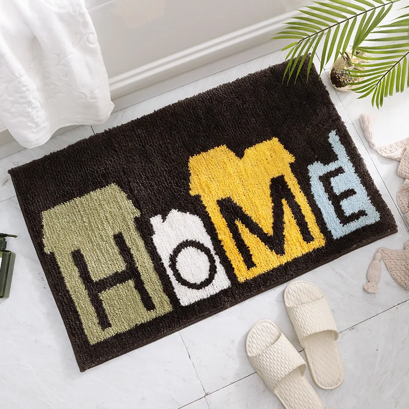 

Простой домашний напольный коврик Royalulu для ванной комнаты, толстый ультрамягкий Коврик для двери, домашний нескользящий коврик для ванной ...