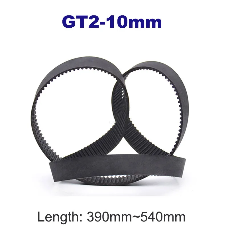 

1pcs GT2 Belt Width 10mm 3D Printer Rubber 2GT Timing Synchronous Drive Transmission Conveyor Belts Black 390mm~540mm Anti-wear