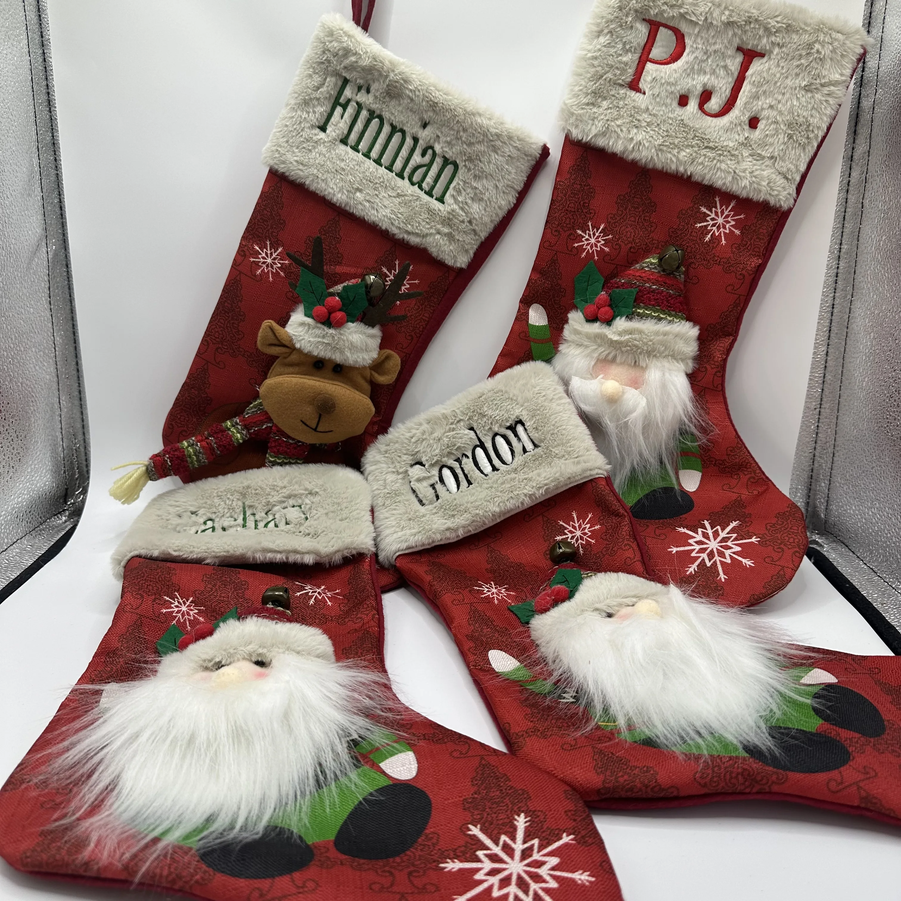 

Personalized Christmas Decorative Supplies Santa Claus Pendant Christmas Socks Gift Bag Christmas Tree Pendant Pendant Candy Bag