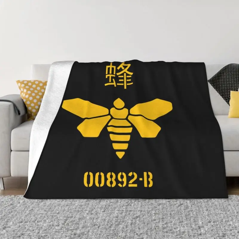 

Distressed Breaking Bad Flannel Los Pollos Hermanos Throw for Home Sofa Office Travel Blankets Warm