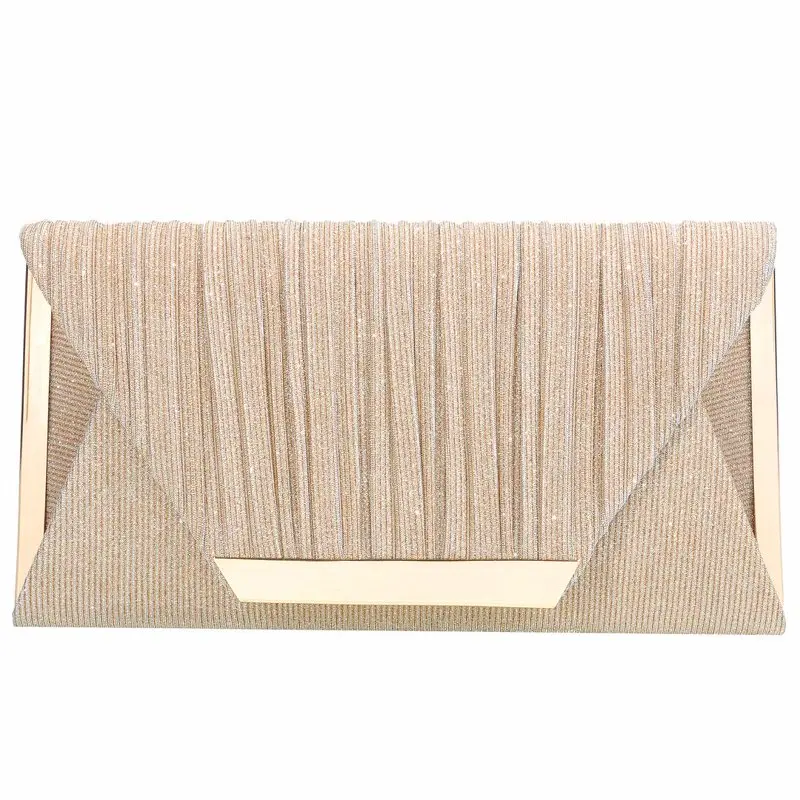 Glitter Clutch Purses for Women Evening Bags and Clutches Flap Envelope Handbags Formal Wedding Party Prom Purse(Champagne)