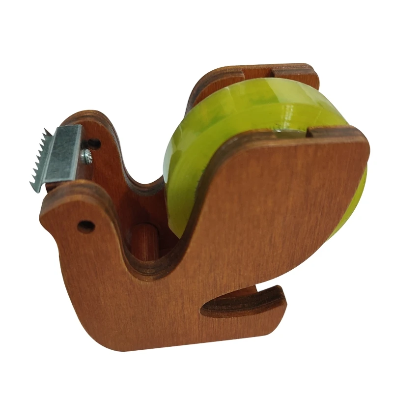 

Lovely Office Tape Dispenser Vintage Wooden Cartoon Animal Shape Desktop Tape Cutter, 4 Shapes Cat/Pigeon/Squirrel/Whale