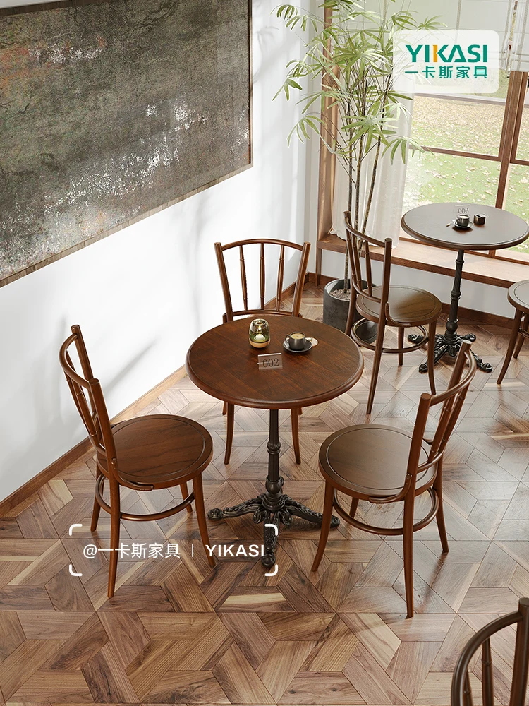 Кофейный столик и стул Yy в стиле ретро комбинированный французский Американский