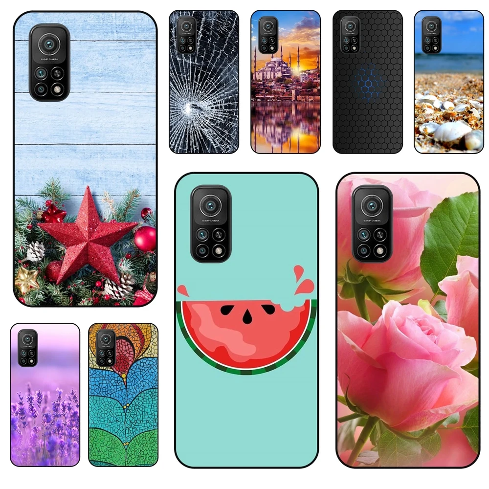 Недорогой настоящий черный чехол с рисунком водонепроницаемое искусство для Xiaomi