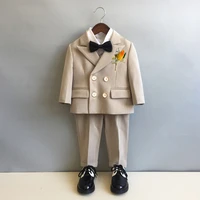 double breasted boys formal wear suits notch lapel baby kids formal suit wedding party children tuxedos